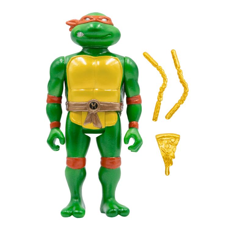 PRESALE | Teenage Mutant Ninja Turtles ReAction - Carry Case with 3 3/4-Inch Michelangelo (Metallic version) (Super7)