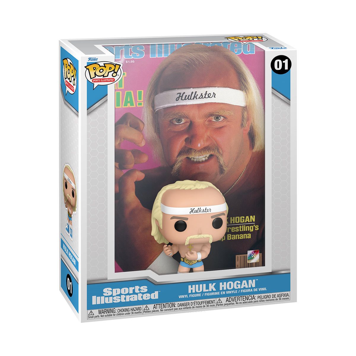 PRESALE | Funko POP! Sports Illustrated WWE Hulk Hogan Cover Figure #01 with Case Entertainment Earth Exclusive Vinyl Figures