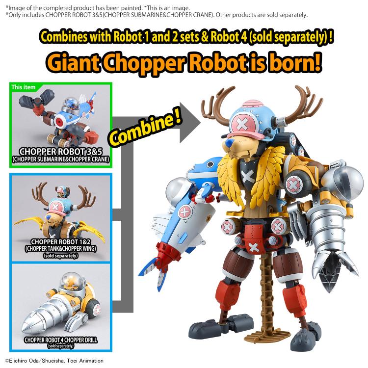 PRESALE | One Piece Chopper Submarine Robot 3 and Chopper Crane Robot 5 Model Kit Set