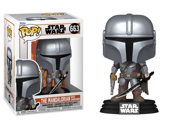 PRESALE | Funko POP!  Star Wars: The Mandalorian - The Mandalorian with Darksaber #663 Vinyl Figures