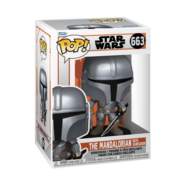 PRESALE | Funko POP!  Star Wars: The Mandalorian - The Mandalorian with Darksaber #663 Vinyl Figures