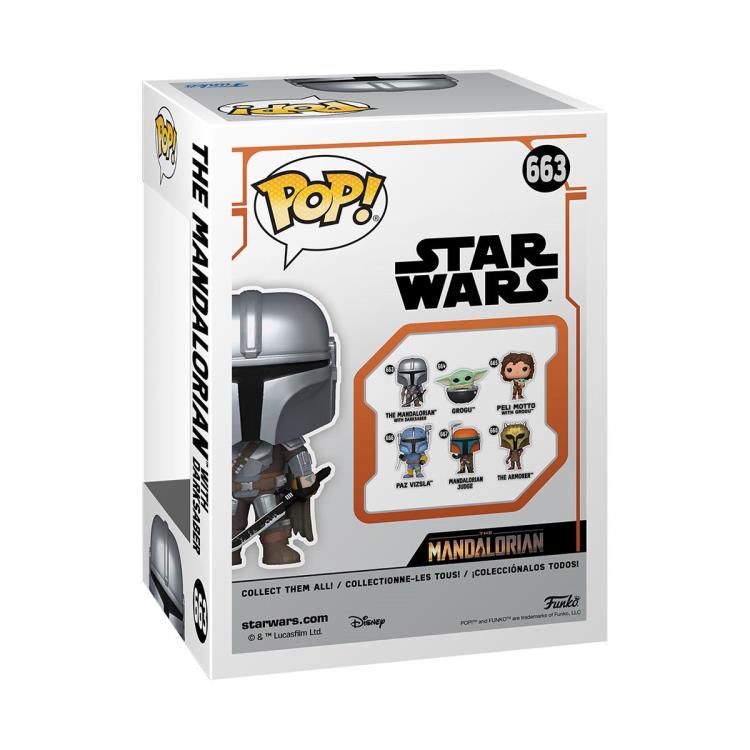 PRESALE | Funko POP!  Star Wars: The Mandalorian - The Mandalorian with Darksaber #663 Vinyl Figures