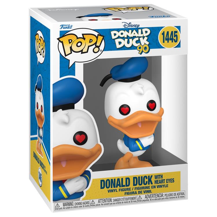 PRESALE | Funko POP! Disney: Donald Duck 90th Anniversary - Donald Duck with Heart Eyes #1445 - Vinyl Figures