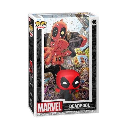 PRESALE | Funko POP! Deadpool (2015) #1 Deadpool in Black Suit Comic Cover Figure #46 with Case Vinyl Figures