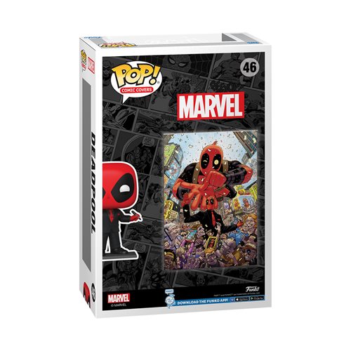 PRESALE | Funko POP! Deadpool (2015) #1 Deadpool in Black Suit Comic Cover Figure #46 with Case Vinyl Figures