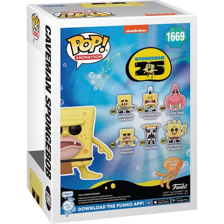 PRESALE |  Funko Pop! TV: SpongeBob SquarePants 25th Anniversary - Caveman SpongeBob Vinyl Figure #1669