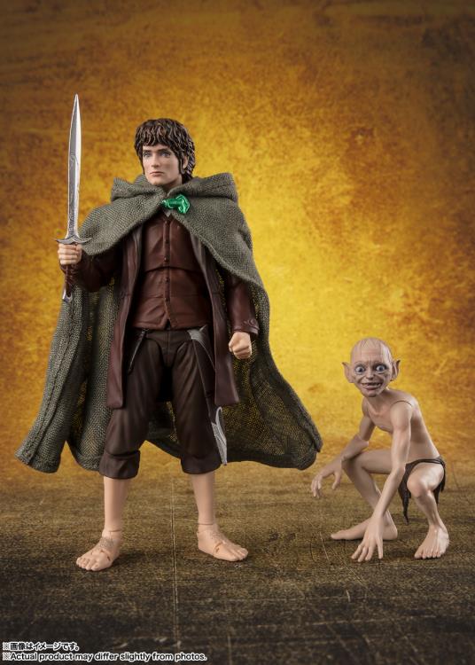 Lord of the Rings Fellowship of the Ring: Frodo Baggins and Gollum S.H.Figuarts Action Figure 2-Pack [Bandai]