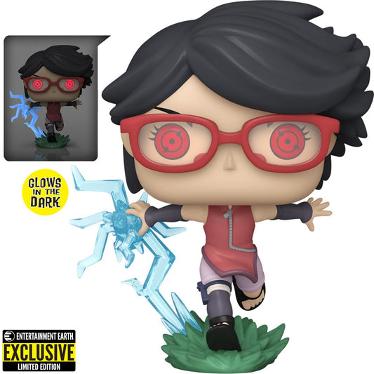 PRESALE | Funko POP! Animation: Boruto: Naruto Next Generations - Sarada with Sharingan - Glow-in-the-Dark  #1358-  - Entertainment Earth Exclusive Vinyl Figures