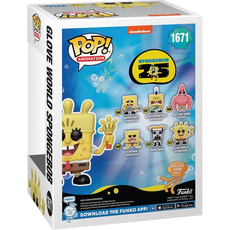 PRESALE |  Funko Pop! TV: SpongeBob SquarePants 25th Anniversary - Glove World SpongeBob Vinyl Figure #1671