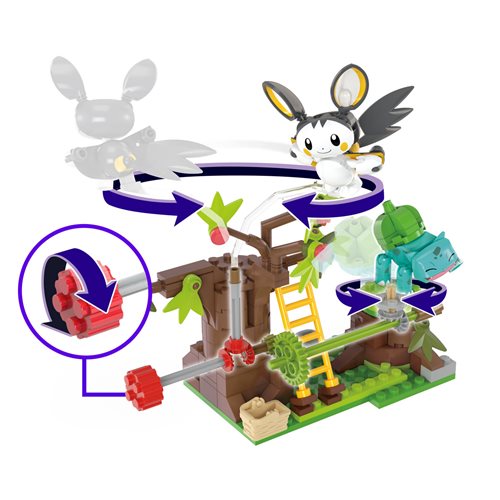 PRESALE | Mega - Pokémon - Emolga And Bulbasaur's Charming Woods Playset (Mattel)