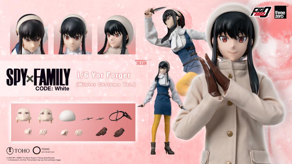 PRESALE |  Spy x Family Code: White Yor Forger Winter Costume Version 1:6 Scale FigZero Action Figure (ThreeZero)