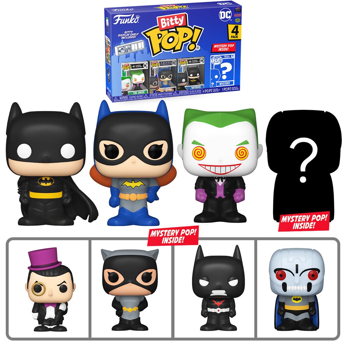 PRESALE | Funko Bitty POP! - DC Comics - Batman - The Joker  - Four Pack Vinyl Figures