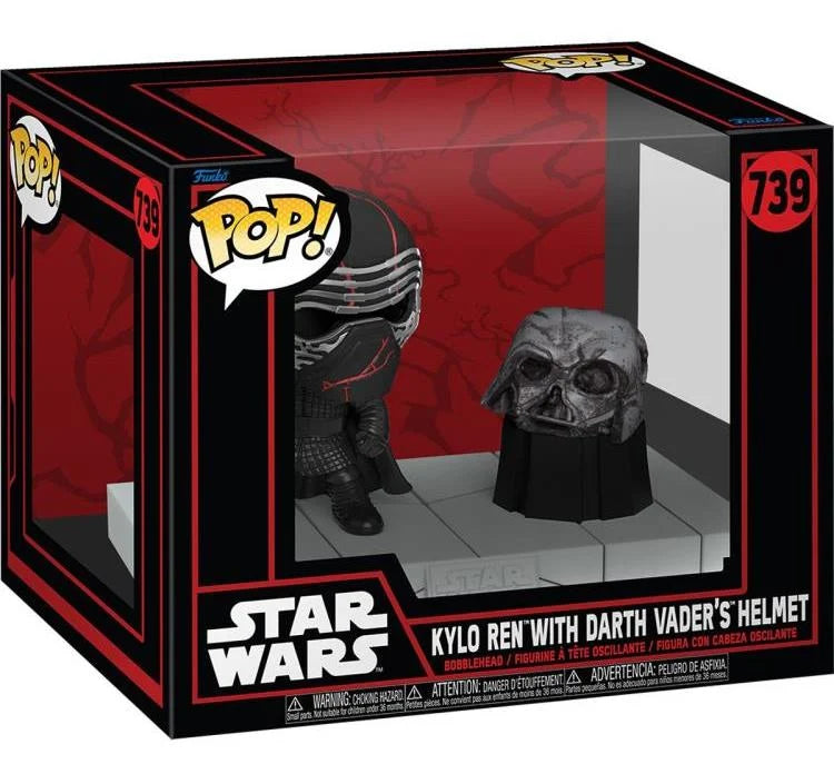 PRESALE | Funko POP - Deluxe: Star Wars Dark Side Kylo Ren with Darth Vader's Helmet Vinyl Figure #739