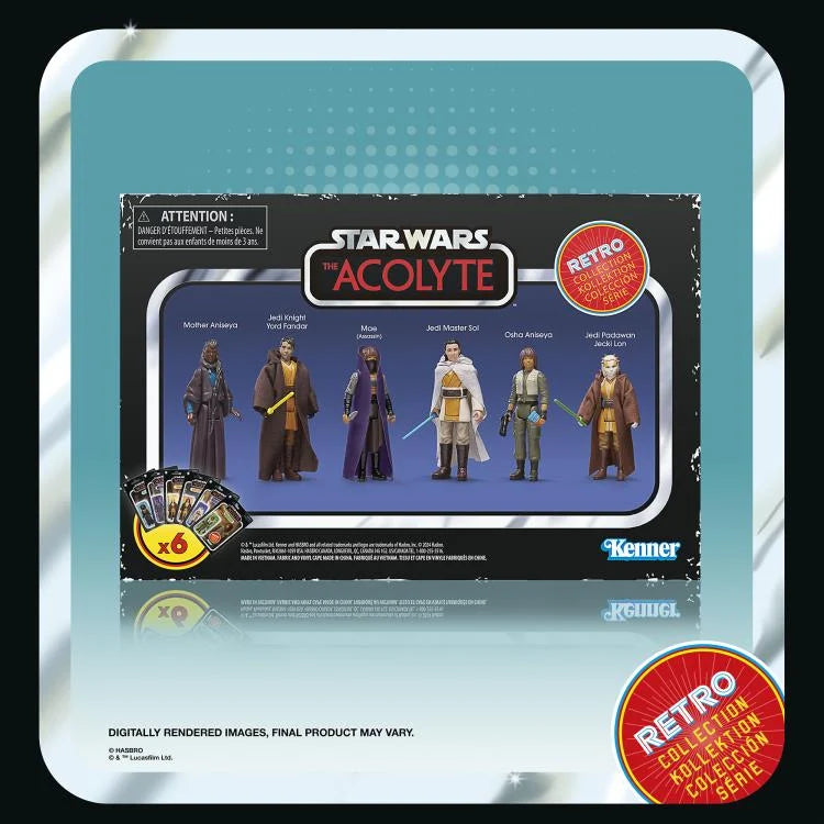 PRESALE | Star Wars: The Retro Collection The Acolyte 3 3/4-Inch Action Figure 6-Pack (Hasbro)