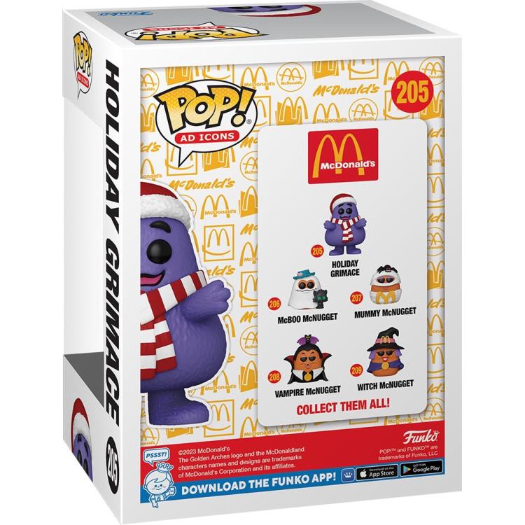 PRESALE | Funko POP! Ad Icons: McDonalds - Grimace (Holiday) #205 Vinyl Figures