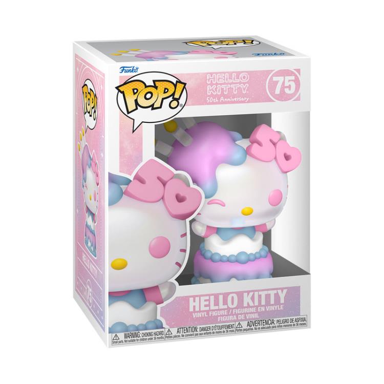 PRESALE | Funko POP! Sanrio: Hello Kitty 50th Anniversary - Hello Kitty in Cake #75 Vinyl Figures