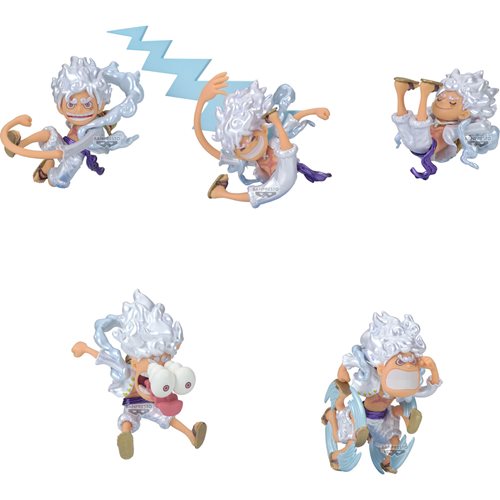 PRESALE | One Piece - Monkey D. Luffy Gear 5 Special Metallic Color Version World Collectable Mini-Figure Box of 12 Random Figures