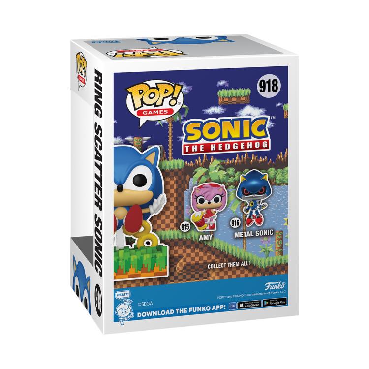 PRESALE | Funko POP! Games: Sonic the Hedghog - Sonic (Ring Scatter) #918 Vinyl Figures PX Previews Exclusive