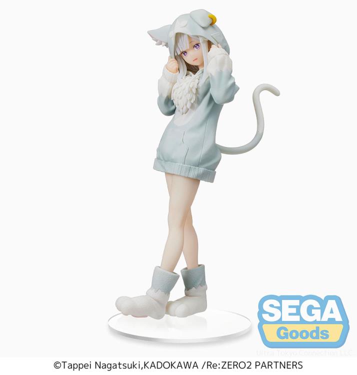 PRESALE | Re:Zero ¢ Starting Life in Another World - Emilia - The Great Spirit Puck - Super Premium Statue SPM Figure (SEGA)