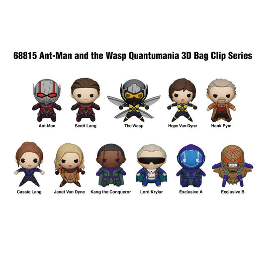 PRESALE | Marvel - Ant-Man and the Wasp: Quantumania 3D Bag Clip - Case of 24 - Gacha Mystery Blindbox