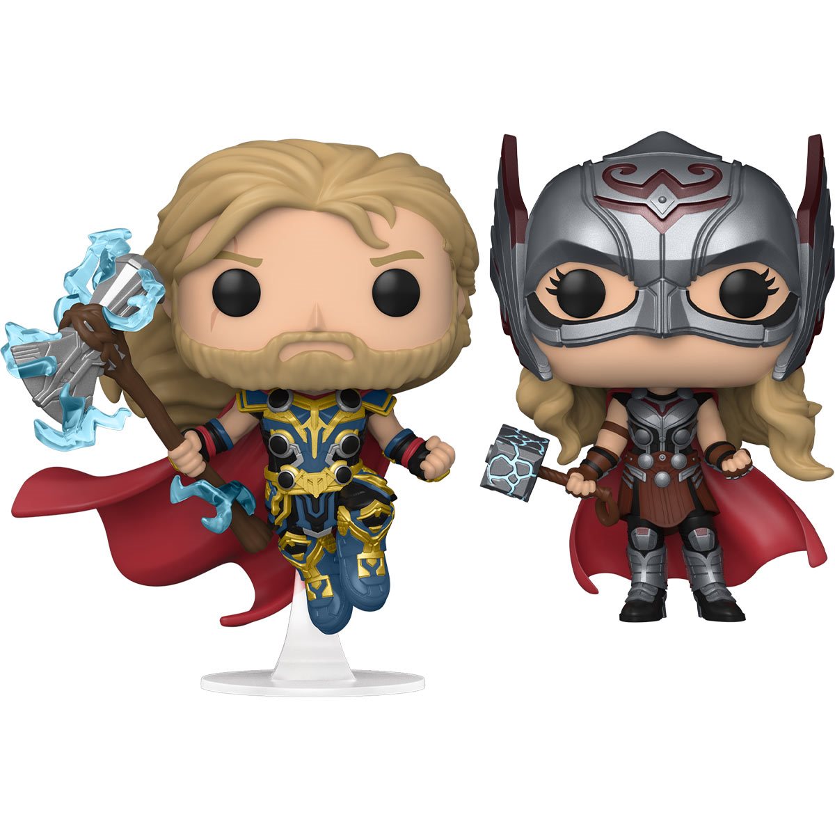 PRESALE | Funko POP! Marvel - Thor: Love and Thunder - Mighty Thor 2 Piece SET Vinyl Bobblehead