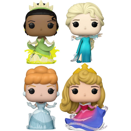 PRESALE | Funko POP! Disney: 100th Annivesary - 4 PIECE SET - Aurora - Elsa - Cinderella - Tiana Vinyl Figures