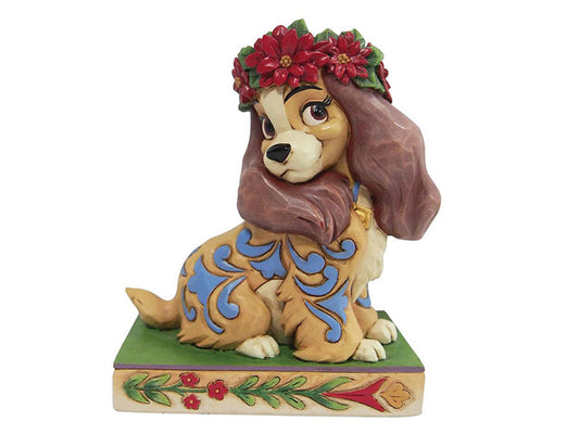 PRESALE | Disney Traditions - Lady and the Tramp - Lady Christmas Figurine by Jim Shore (Enesco)