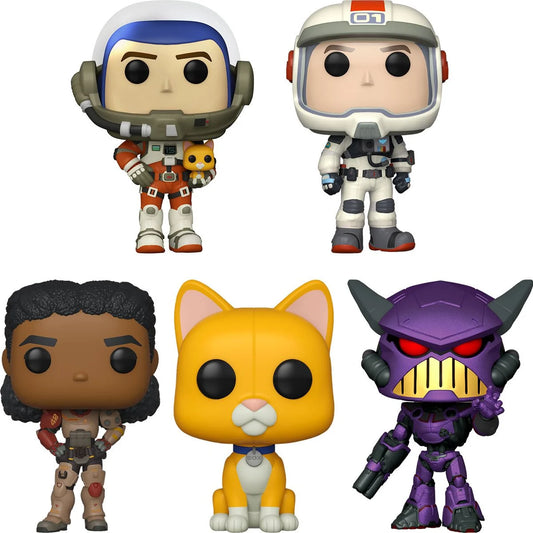 PRESALE | Funko Pop! Movies: Disney Pixar - Lightyear - 5 PIECE SET - Buzz Lightyear - Zurg - Sox - Izzy Hawthorne Vinyl Figure