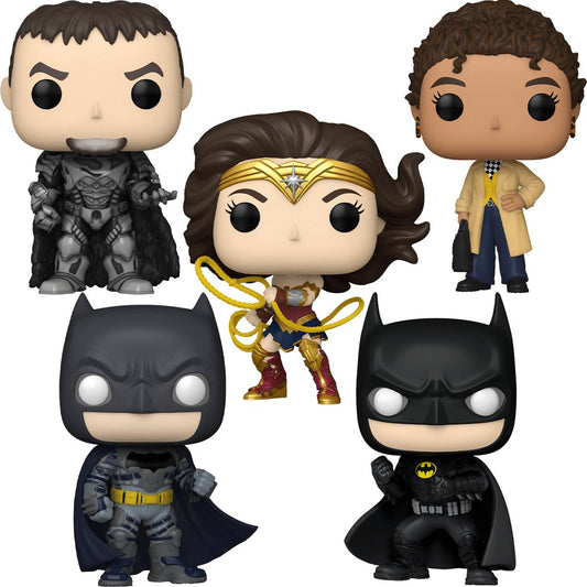 PRESALE | Funko POP! Movies: The Flash - 5 PIECE SET - Batman Armor Zod Wonder Woman Iris West Vinyl Figures