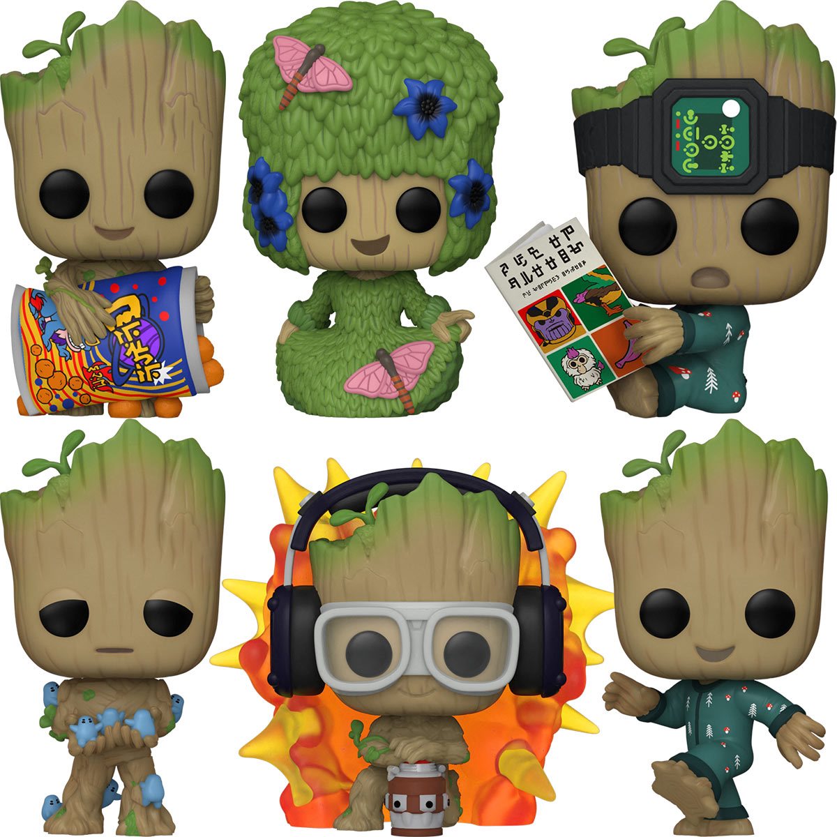 PRESALE | Funko POP! Marvel: I Am Groot - Groot 6 PIECE SET Vinyl Figures