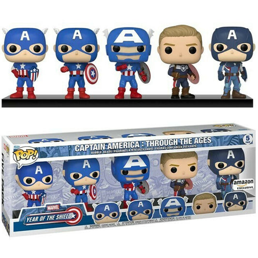 PRESALE | Marvel: Year of The Shield - Captain America: Through The Ages - 5 Pack SET - Amazon Exclusive