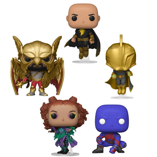 PRESALE | Funko POP! Comic Cover: DC Comics - Black Adam - Hawkman -  Dr. Fate - Atom Smasher - Cyclone 5 PIECE SET Bobblehead Vinyl Figure