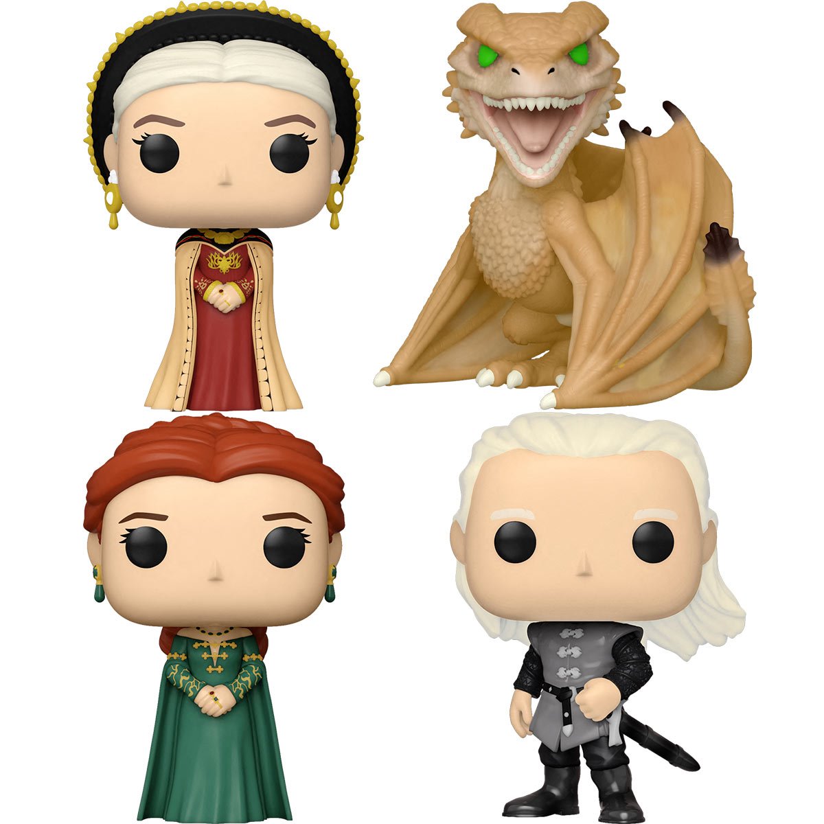 PRESALE | Funko POP! Television: HBO - House of the Dragon - 4 PIECE SET Rhaenyra -  Daemon - Syrax - Alicent Bobblehead Vinyl Figure