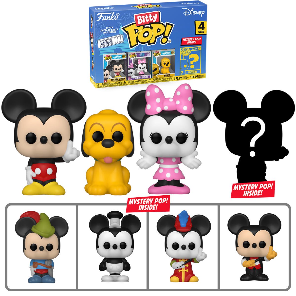 PRESALE | Funko Bitty POP! - Disney Classics - Mickey Mouse - Four Pack Vinyl Figures