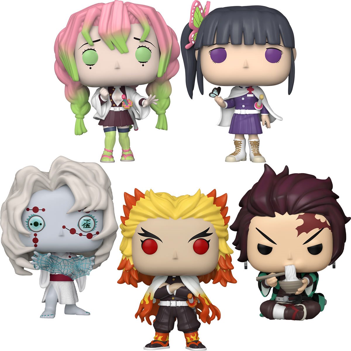 PRESALE | Funko POP! Animation: Demon Slayer: Kimetsu no Yaiba - 5 PIECE SET Vinyl Figures