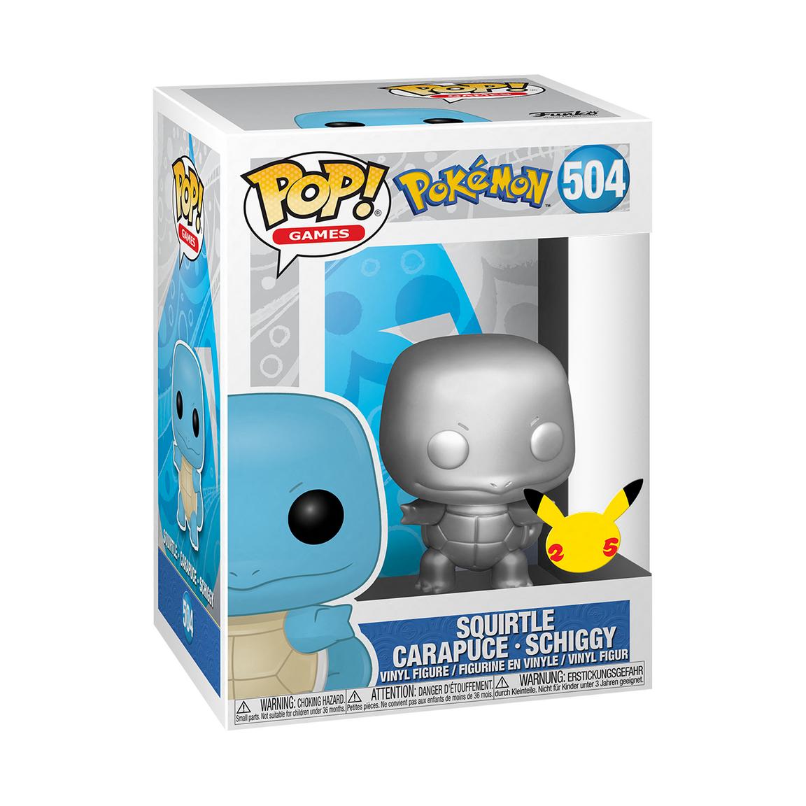 Funko POP! Games: Pokemon Squirtle Metallic Vinyl Figure #504