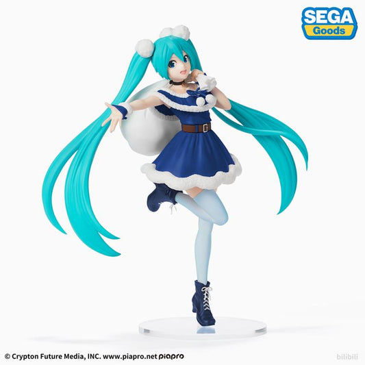 PRESALE | Vocaloid - Hatsune Miku - Super Premium SPM Figure - Christmas Style 2020 Version - Blue Ver. (SEGA)