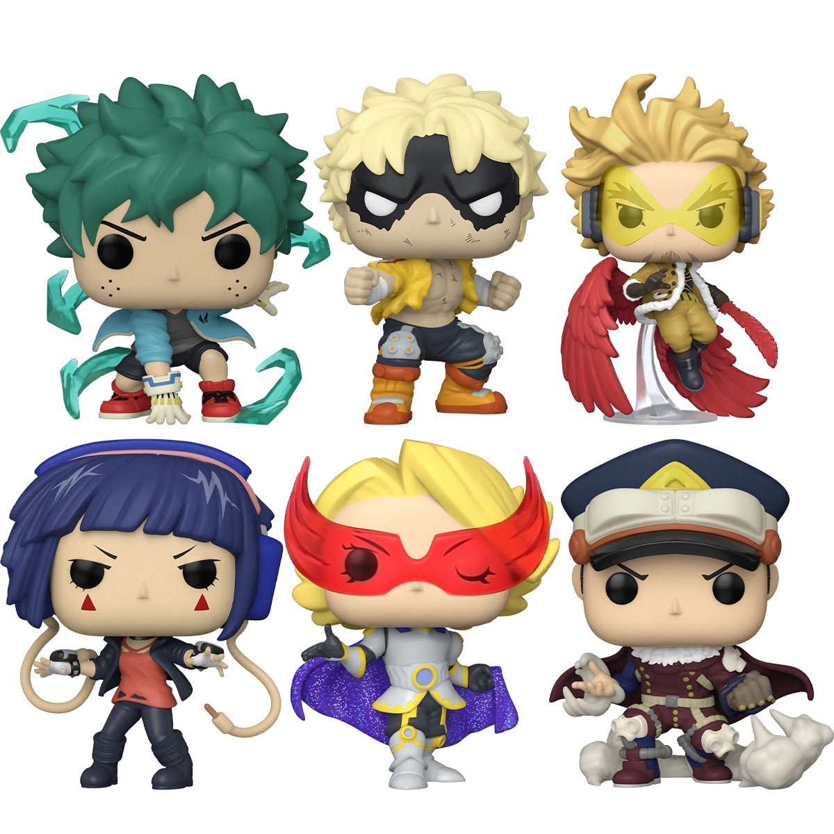 PRESALE | Funko POP! Animation: My Hero Academia - 6 PIECE SET Deku - Fat Gum - Hawks - Jirou - Aoyama - Yoarashi Vinyl Figure