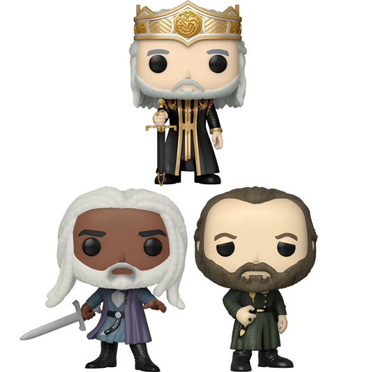 PRESALE | Funko POP! Television: HBO - House of the Dragon - 3 PIECE SET Viserys - Corlys - Otto Bobblehead Vinyl Figure