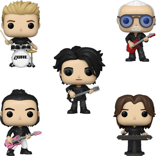 Funko POP! Rocks: The Cure - 5 PIECE SET - Jason Cooper - Reeves Gabrels - Robert Smith - Simon Gallup - Roger O'Donnell Vinyl Figures