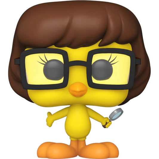 PRESALE | Funko POP! Animation: Warner Bros. 100th Anniversary - Looney Tunes x Scooby-Doo - Tweety Bird as Velma Dinkley #1243 Vinyl Figures