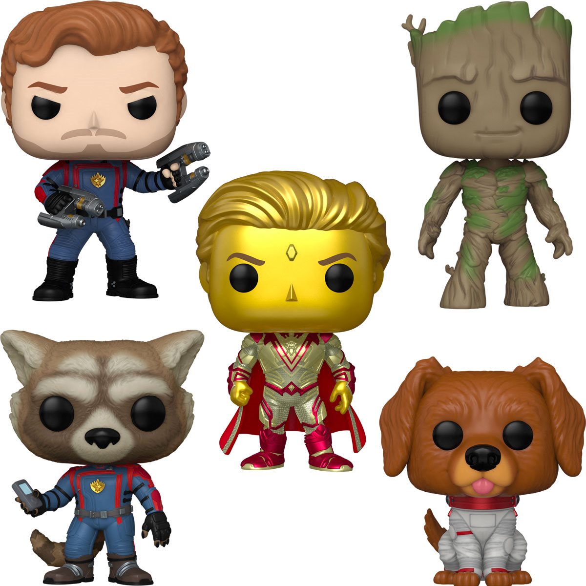 PRESALE | Funko POP! Marvel: Guardians of the Galaxy Volume 3 - 5 PIECE SET - Star-Lord | Rocket | Groot | Cosmo | Adam Warlock Vinyl Figures