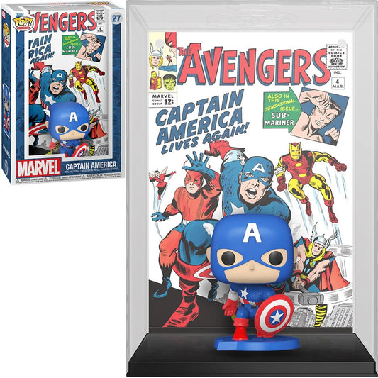 Funko Pop! Comic Cover: Marvel - Captain America (Avengers #4) Vinyl Figures