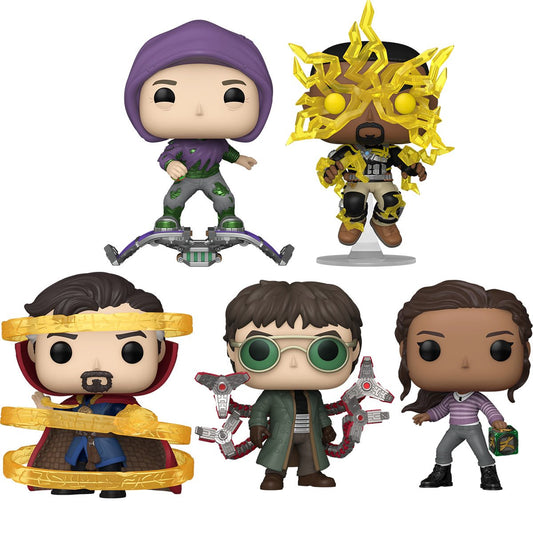 PRESALE | Funko POP! Marvel: Spider-Man: No Way Home - 5 PIECE SET - MJ - Doc Oc - Dr. Strange - Green Goblin - Electro Vinyl Figures